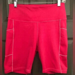 JESSICA SIMPSON Hot Pink Tummy Control Active Bike Shorts